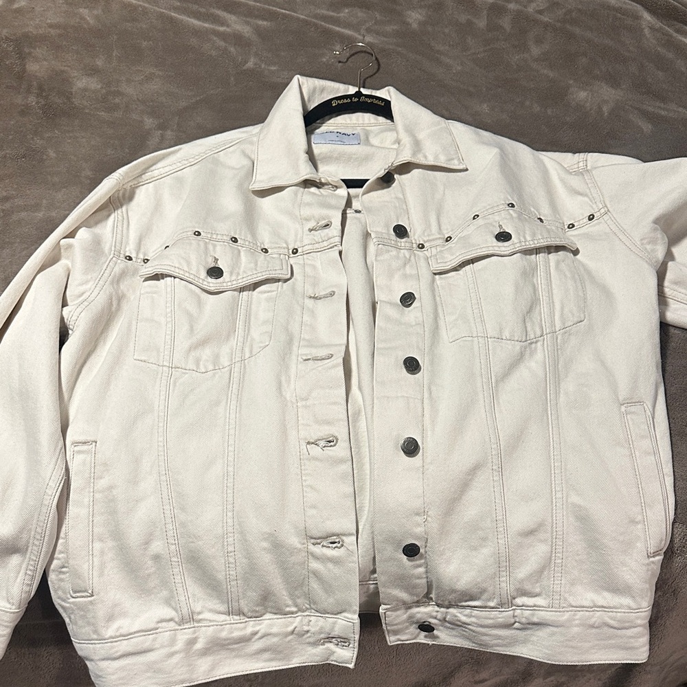 MATCHING SET NWOT Old Navy Oversided Denim Jacket w Stud Detail